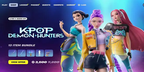 Pricing Details for 'Fortnite's K-Pop Demon Hunters Skins and Cosmetics