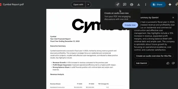 Google Drive Enhances PDF Experience with Gemini's New Audio Overview Feature