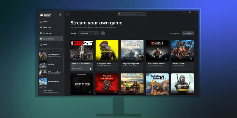 Xbox PC App Expands Cloud Streaming for Game Pass Ultimate Subscribers