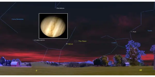 Moon and Venus Align in the Pre-Dawn Sky on October 19