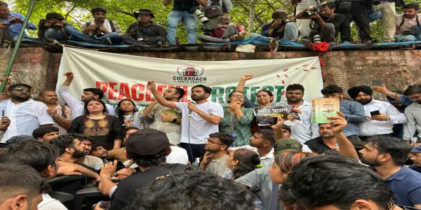 Gen Z's Cockroach Movement Protests in New Delhi, Calls for Education Minister's Resignation